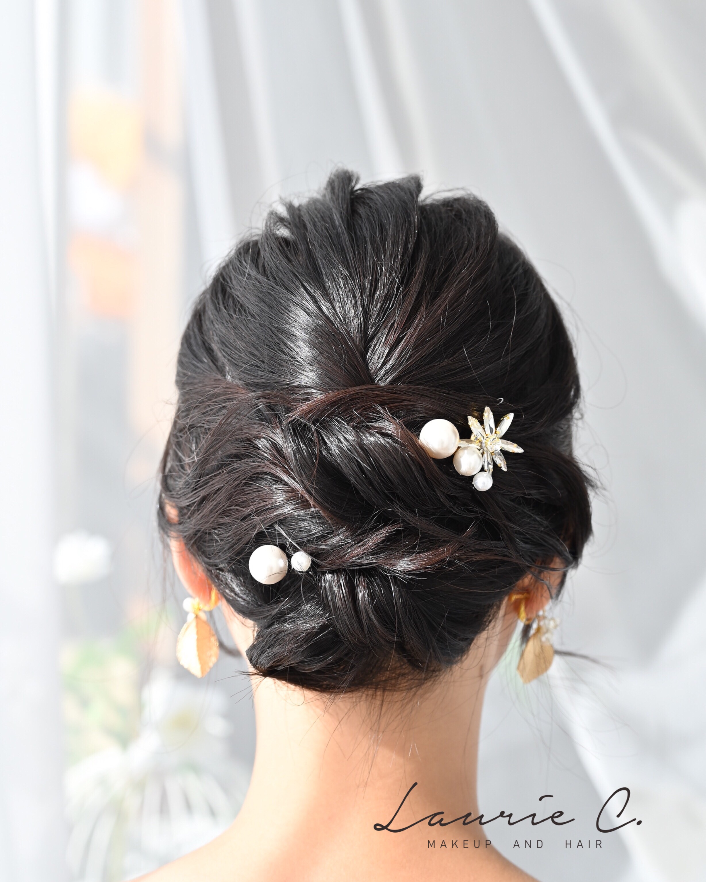 化妝師Laurie C.工作紀錄: Bridal hair styling